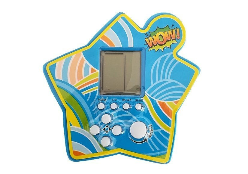Elektronická kapesní hra Tetris s LCD displejem modrá