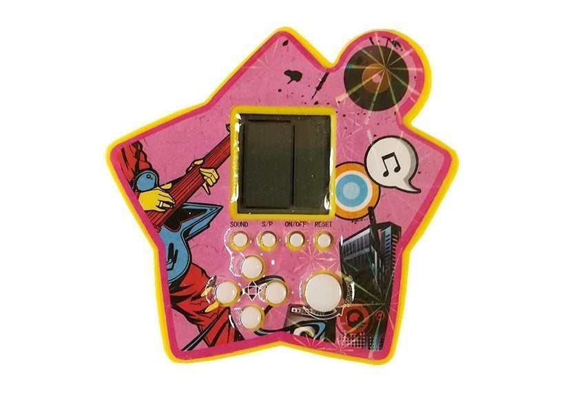 Elektronická kapesní hra Tetris s LCD displejem žlutá