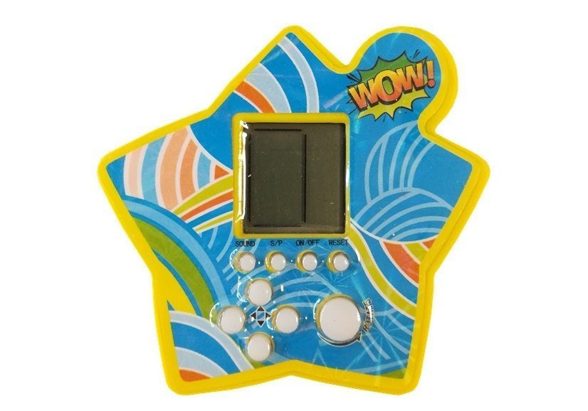 Elektronická kapesní hra Tetris s LCD displejem žlutá
