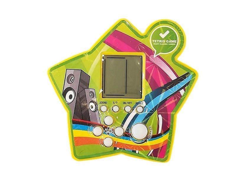 Elektronická kapesní hra Tetris s LCD displejem žlutá