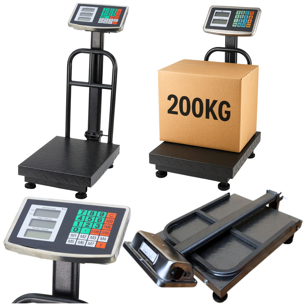 Elektronická váha LCD s platformou do 200 kg – přesnost 20 g