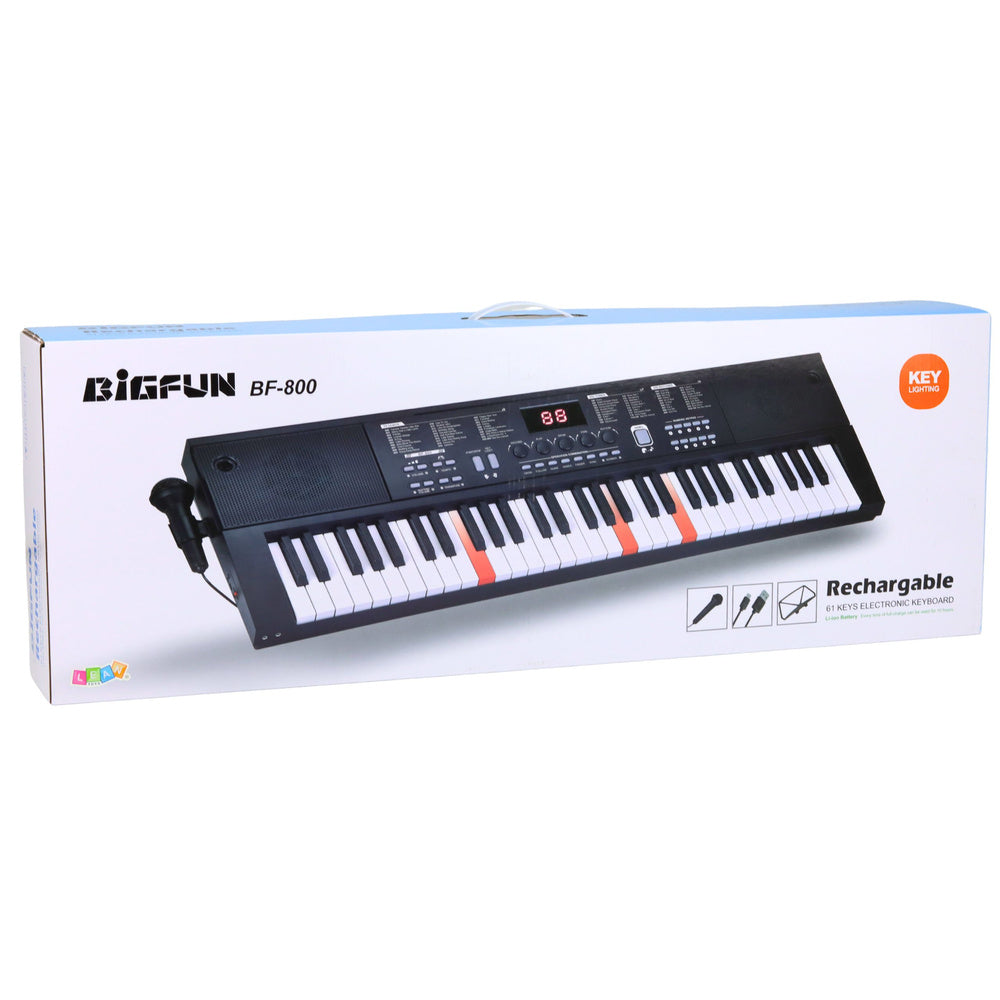 Elektronické piano s mikrofonem 200 zvuků 61 kláves