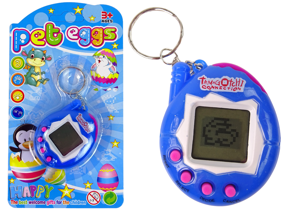 Elektronické zvířátko Tamagotchi – s brelkem modré