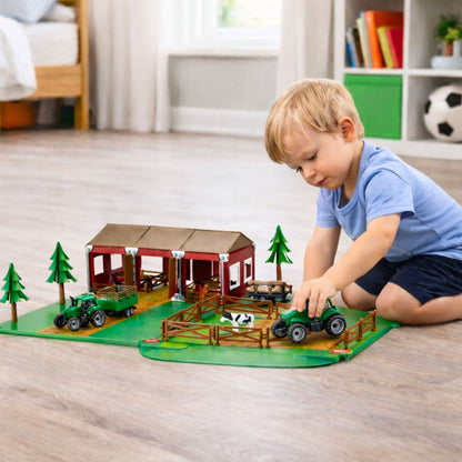 Farmářská sada se statkem, traktory a zvířátky 102 dílů