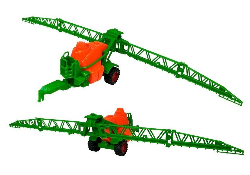 Farmářské autíčka traktor s postřikovačem a lisem zelené