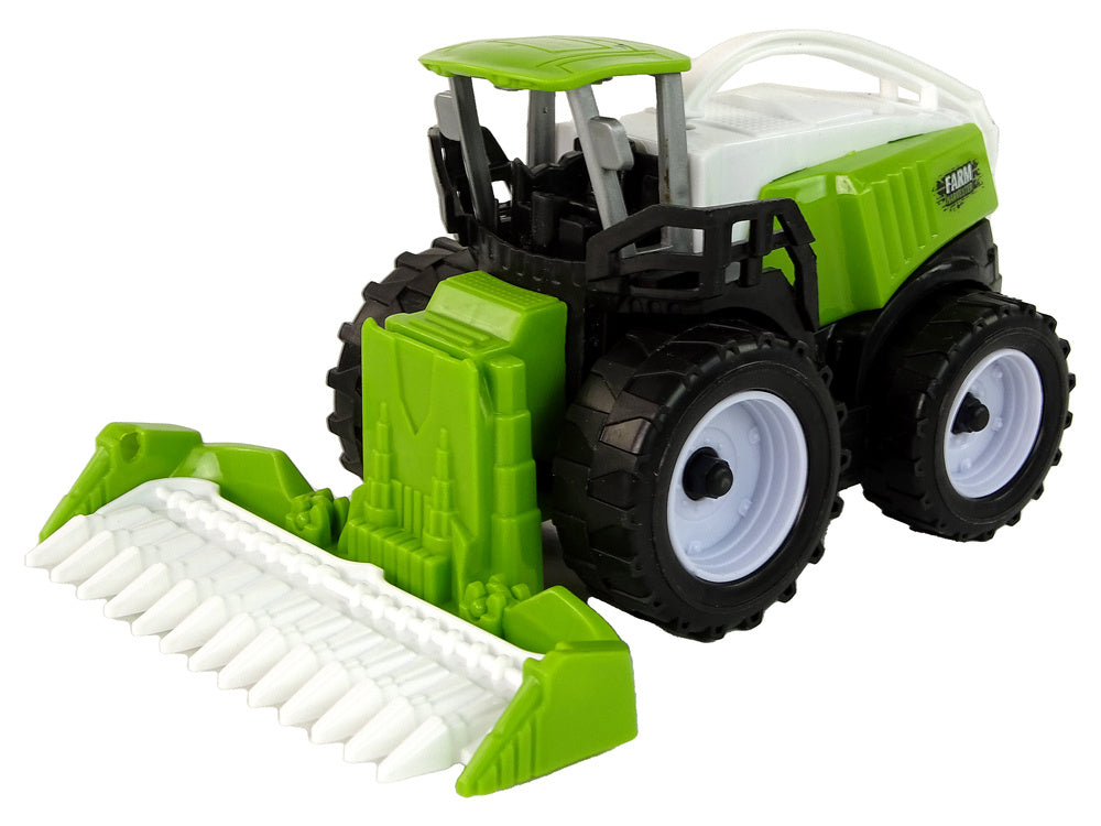 Farmářské traktory se zemědělskými nástroji – 4 kusy zelené