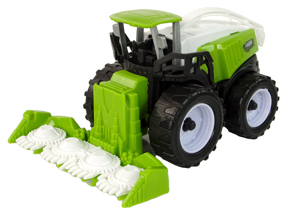 Farmářské traktory se zemědělskými nástroji – 4 kusy zelené