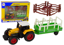 Farmářský set traktor s přívěsem a koněm – hračka 1:64