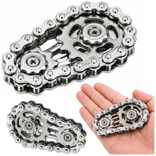 Fidget Spinner řetězová ozubená kola antistresový – nerezová ocel stříbrný