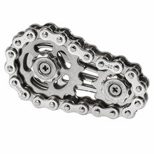 Fidget Spinner řetězová ozubená kola antistresový – nerezová ocel stříbrný