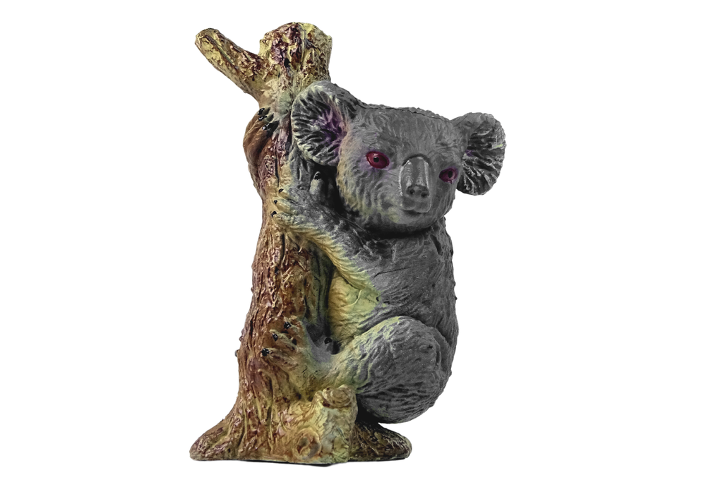 Figurka koala na stromě – zoo zvířátka | šedá
