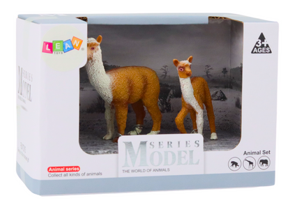 Figurka lamy s mládětem 8 cm a 6 cm zvířata světa
