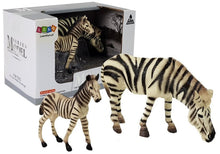 Figurky africká zvířata hipopotam zebra s mládětem