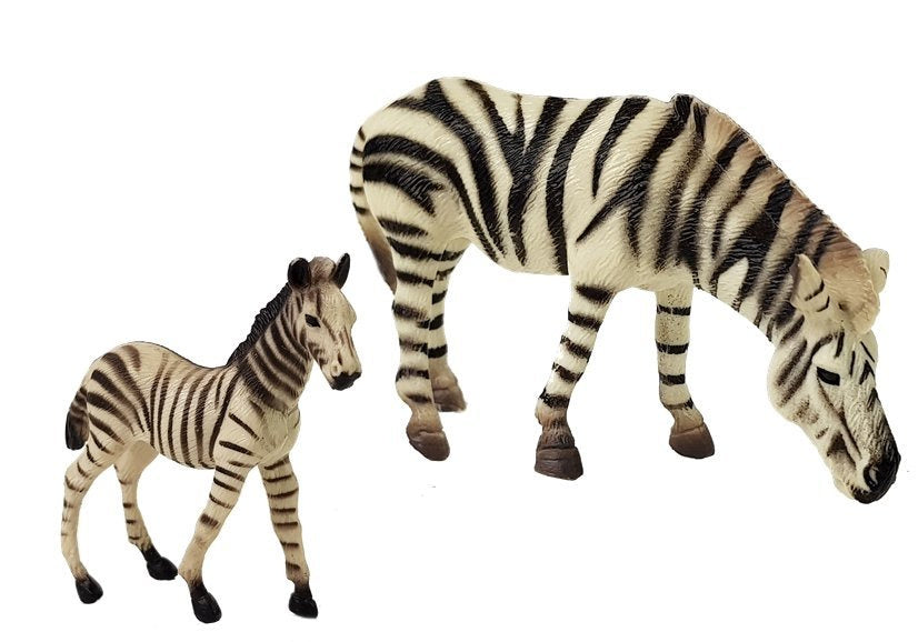 Figurky africká zvířata hipopotam zebra s mládětem