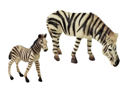Figurky africká zvířata hipopotam zebra s mládětem