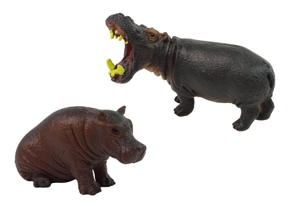 Figurky africká zvířata – hipopotam zebry krokodýl | sada 5 ks