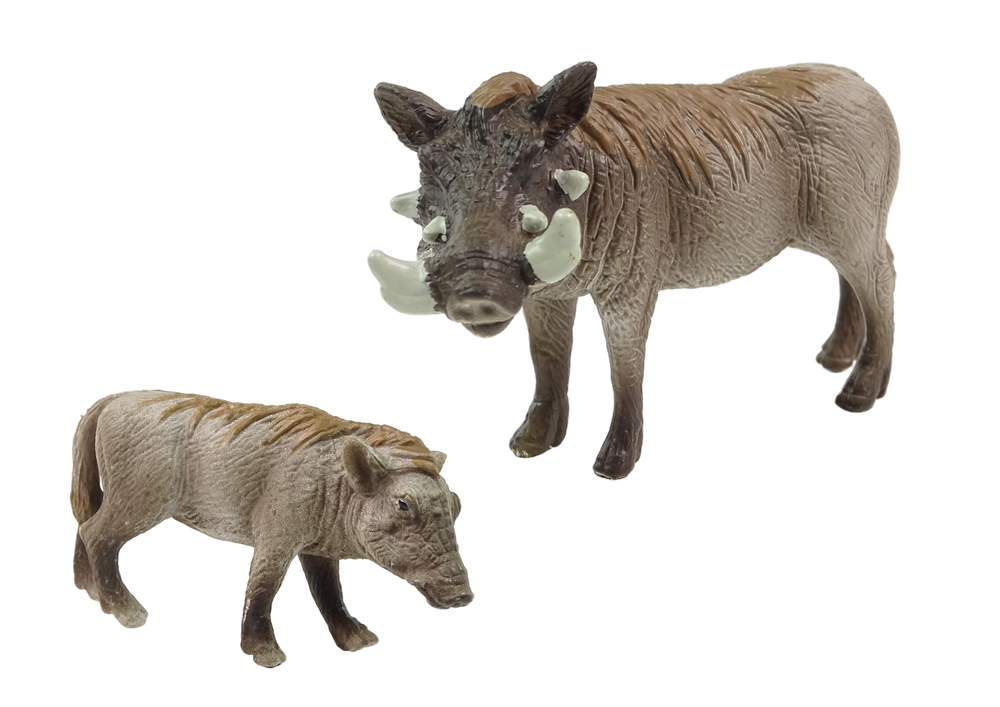 Figurky africký hroch s mládětem – sada 2ks | Zvířata světa