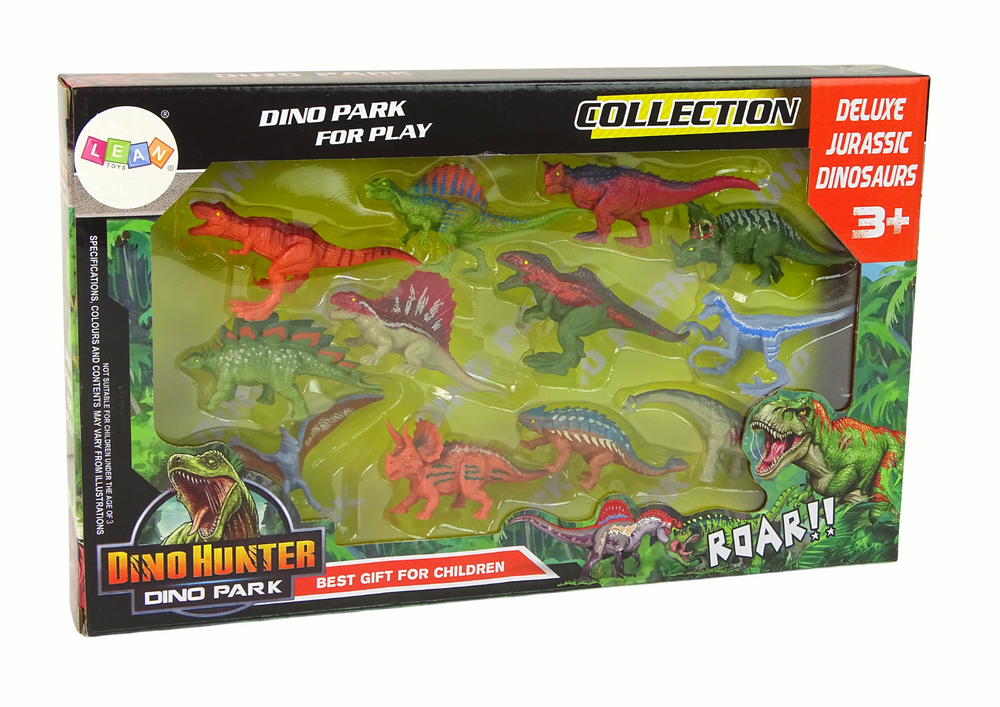 Figurky dinosaurů 12ks – barevné gumové různé velikosti