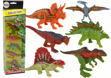Figurky dinosaurů 6ks – barevné gumové různé velikosti