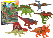 Figurky dinosaurů 6ks – barevné gumové různé velikosti