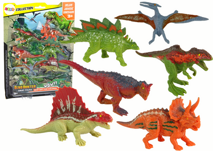 Figurky dinosaurů 6ks – barevné gumové různé velikosti