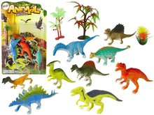 Figurky dinosaurů 9 kusů s rostlinkami barevné
