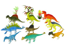 Figurky dinosaurů 9 kusů s rostlinkami barevné