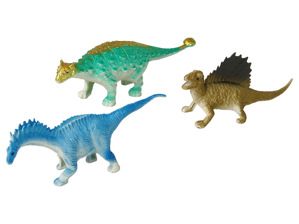 Figurky dinosaurů 9 kusů s rostlinkami barevné