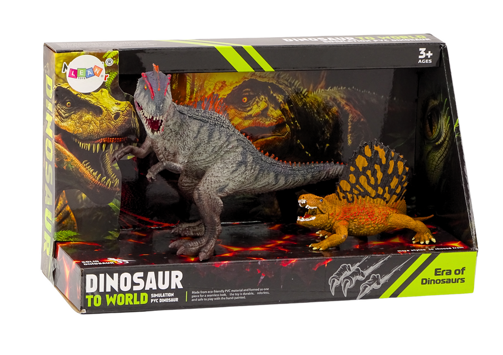 Figurky dinosaurů Dimetrodon a Allosaurus – sada 2 kusy