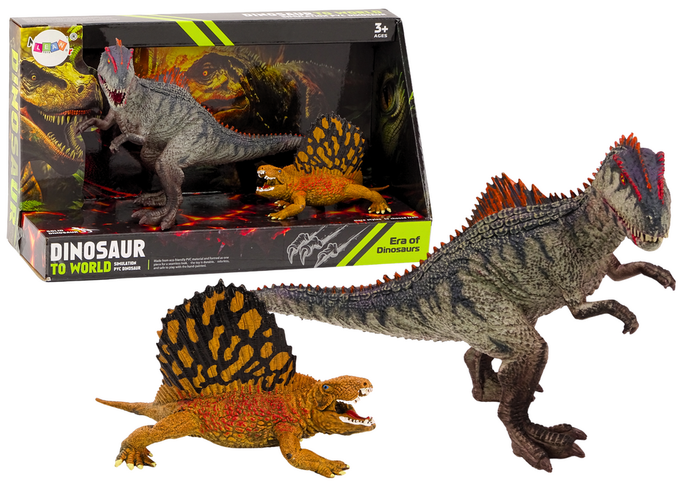 Figurky dinosaurů Dimetrodon a Allosaurus – sada 2 kusy