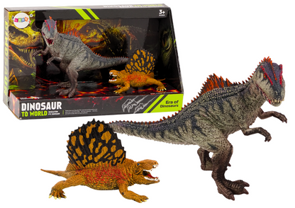 Figurky dinosaurů Dimetrodon a Allosaurus – sada 2 kusy