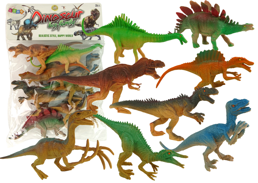 Figurky dinosaurů sada 8 kusů – realistické gumové