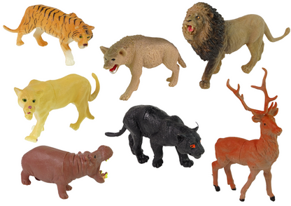 Figurky divokých zvířat safari 34 dílů – lev gepard tygr