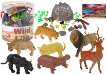 Figurky divokých zvířat safari 34 dílů – lev gepard tygr