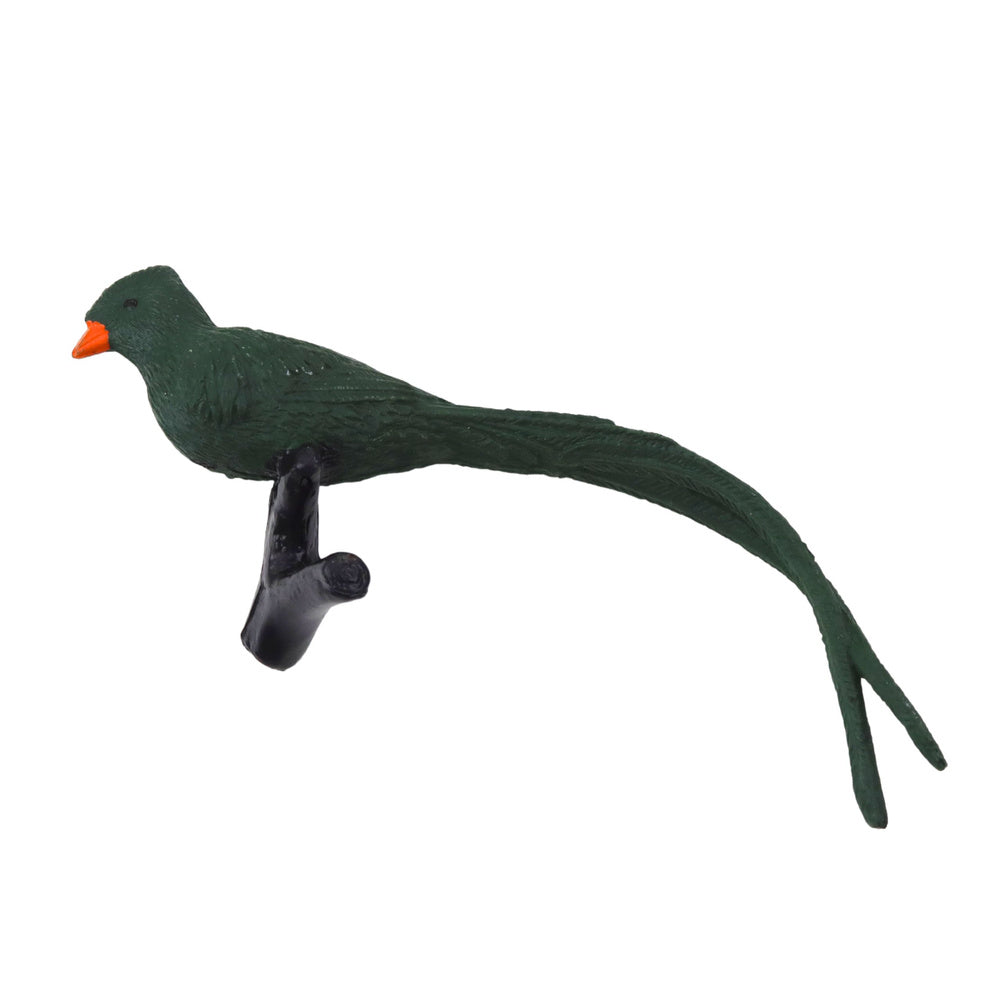 Figurky exotických ptáků s hibiskusem – 6 ks žluté 4 11 cm