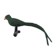 Figurky exotických ptáků s hibiskusem – 6 ks žluté 4 11 cm