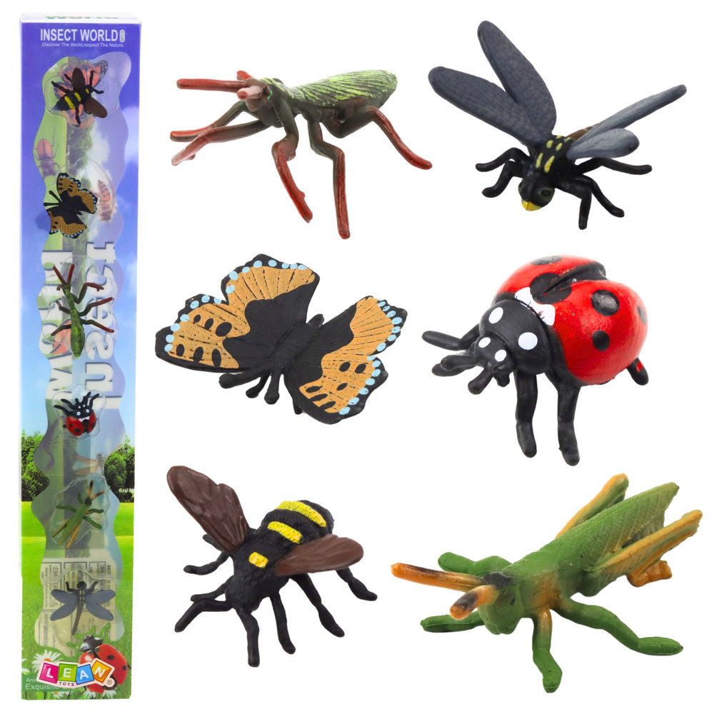 Figurky hmyzu 6ks – modlitba osa beruška motýl 4 6cm