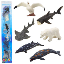 Figurky mořských zvířat 6ks – rekin delfin velryba | 6 8cm