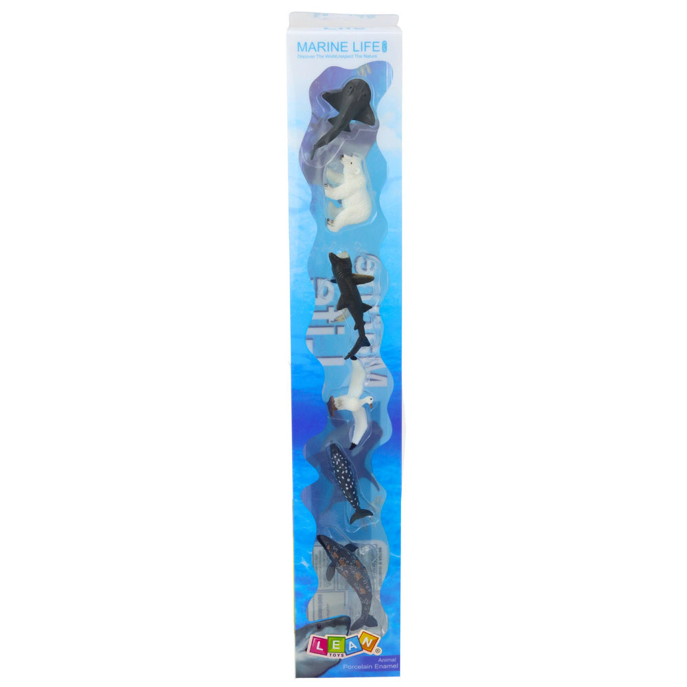 Figurky mořských zvířat 6ks – rekin delfin velryba | 6 8cm
