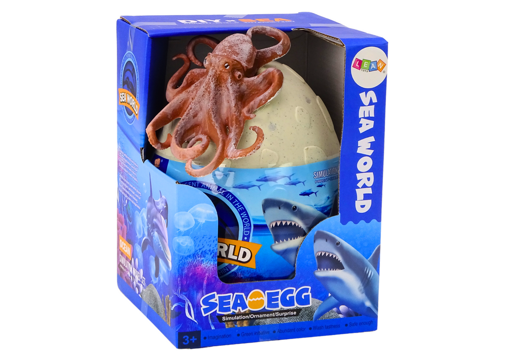 Figurky mořských zvířat v plastovém vejci – set 26 kusů