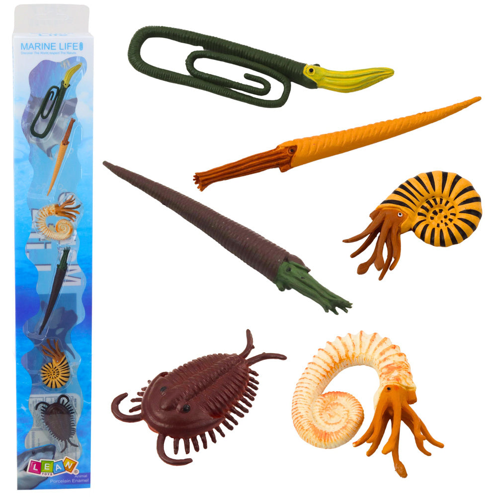 Figurky prehistorických mořských tvorů – 6 kusů 6 9cm