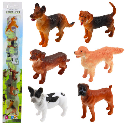 Figurky psů 6 ks – ovčák jamník buldog 4 cm | Farm Life