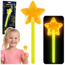 Fluorescenční hvězdicová hůlka svítící ve tmě 22cm – Neon