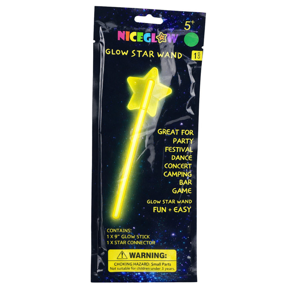Fluorescenční hvězdicová hůlka svítící ve tmě 22cm – Neon