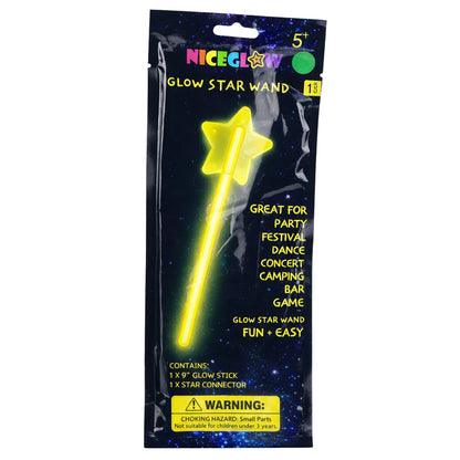 Fluorescenční hvězdicová hůlka svítící ve tmě 22cm – Neon