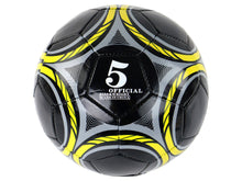 Fotbalový míč černý 24 cm – velikost 5 s grafickými vzory