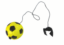 Fotbalový míč na gumičce jojo 6 cm – žlutý
