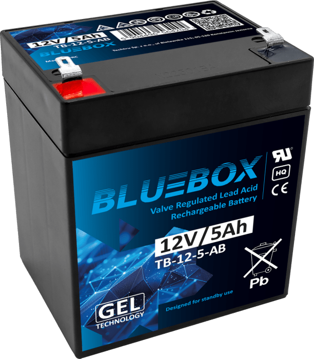 Gelový akumulátor AGM 12V 5Ah – pro dětská auta | BLUEBOX