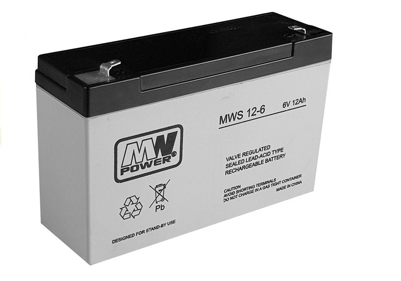 Gelový akumulátor AGM do elektrického auta 6V 12Ah
