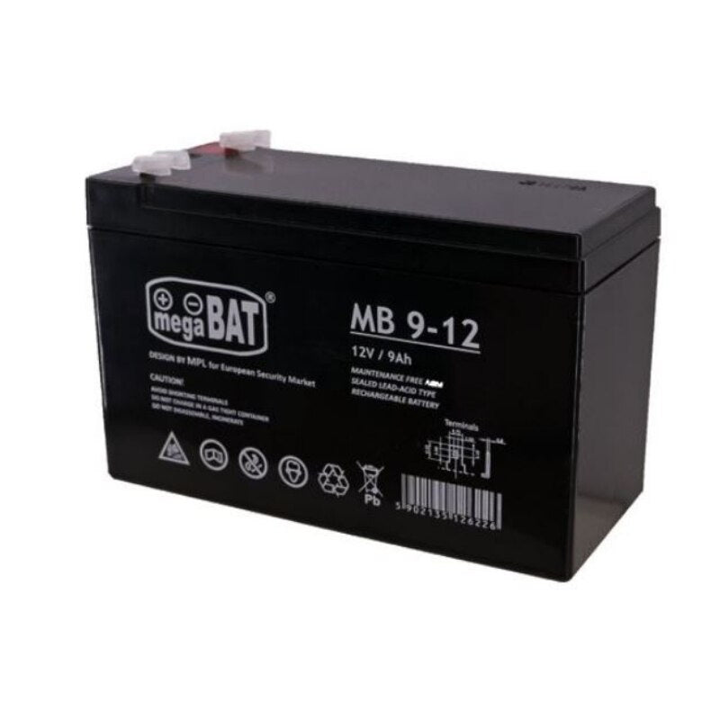 Gelový akumulátor AGM do elektrických aut a hraček 12V 9Ah